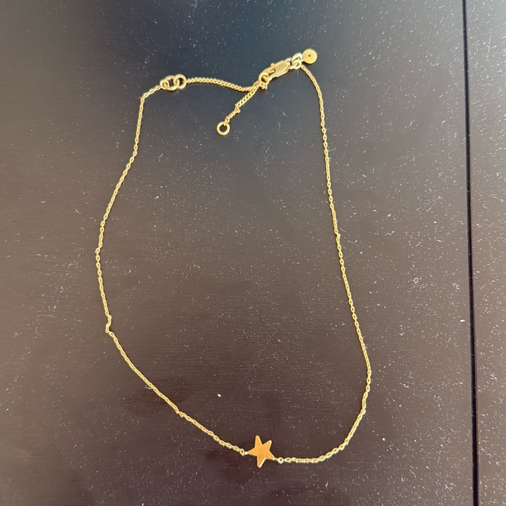 Madewell Mini Star Necklace vintage gold